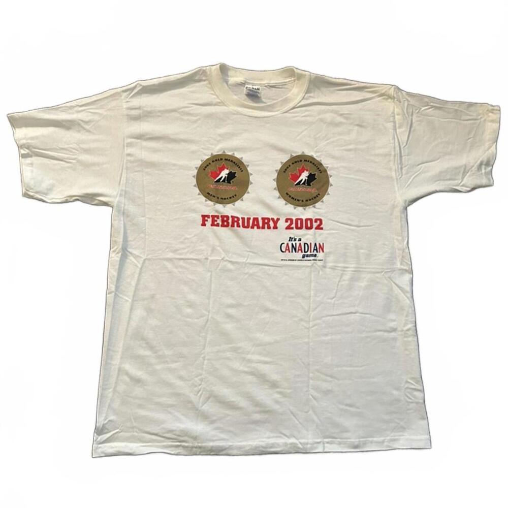 Vintage 2002 Team Canada Gold Medal Hockey T-Shirt